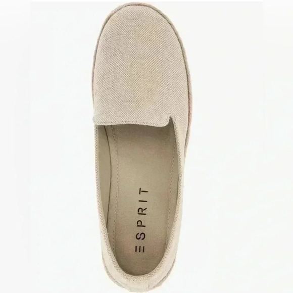 NWT ESPRIT Women’s Carina Loafer Tan Canvas Espadrille Platform Size 11 - Picture 11 of 16